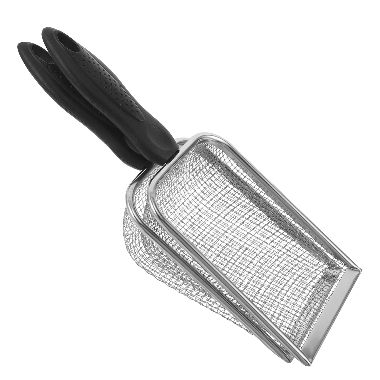 2Pcs Beach Shell Scoop Stainless Steel Short Handle Mesh Shovel Dipper Portable Sand Sifter Shell Collecting Tool for Seaside
