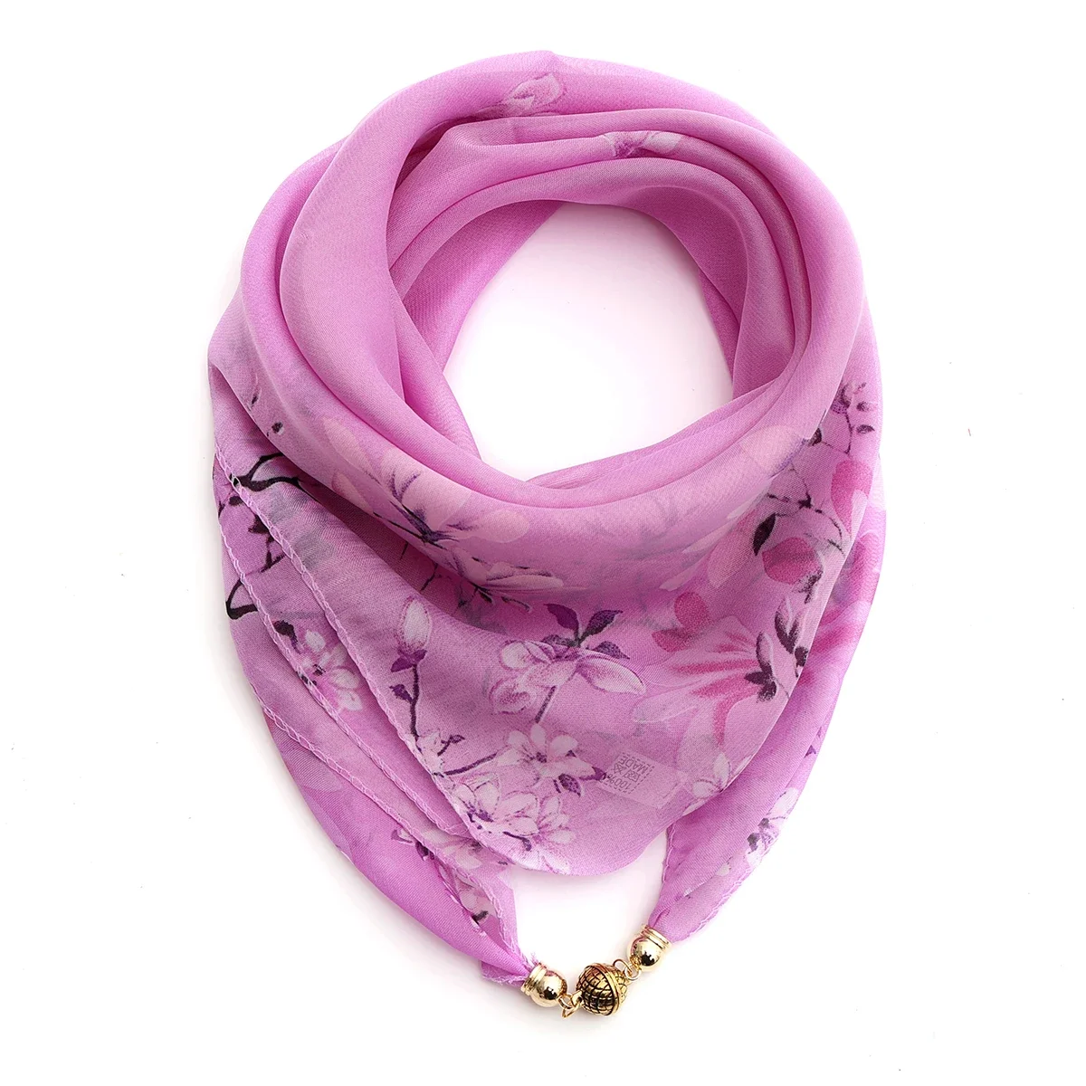 New Square Scarf with Magnet Neckerchief Fashion Beach Women Head Silk Wraps Spring Shawl Ladies Foulard Bandanna Muffler Hijab