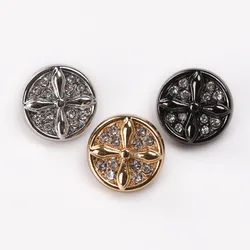 10pcs Luxury Designer Rhinestones Metal Buttons For Clothing Sewing Accessories DIY Shirt Blouse Button Craft Supplies