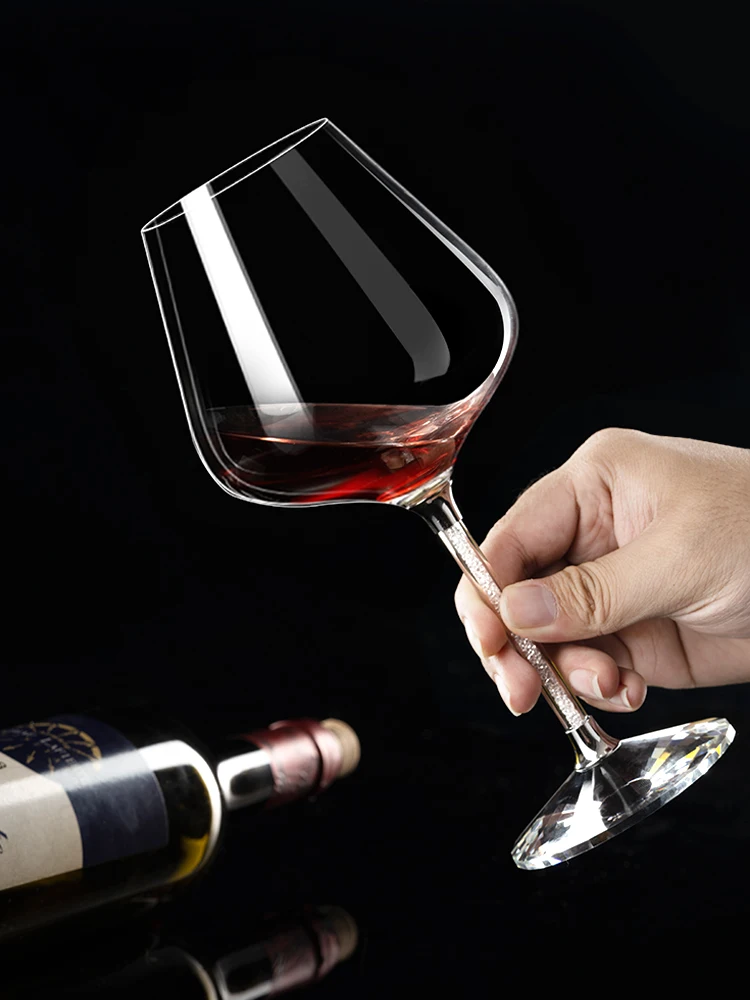 Crystal red wine glass light luxury high-end home set shelf upside down wine set wine glass goblet