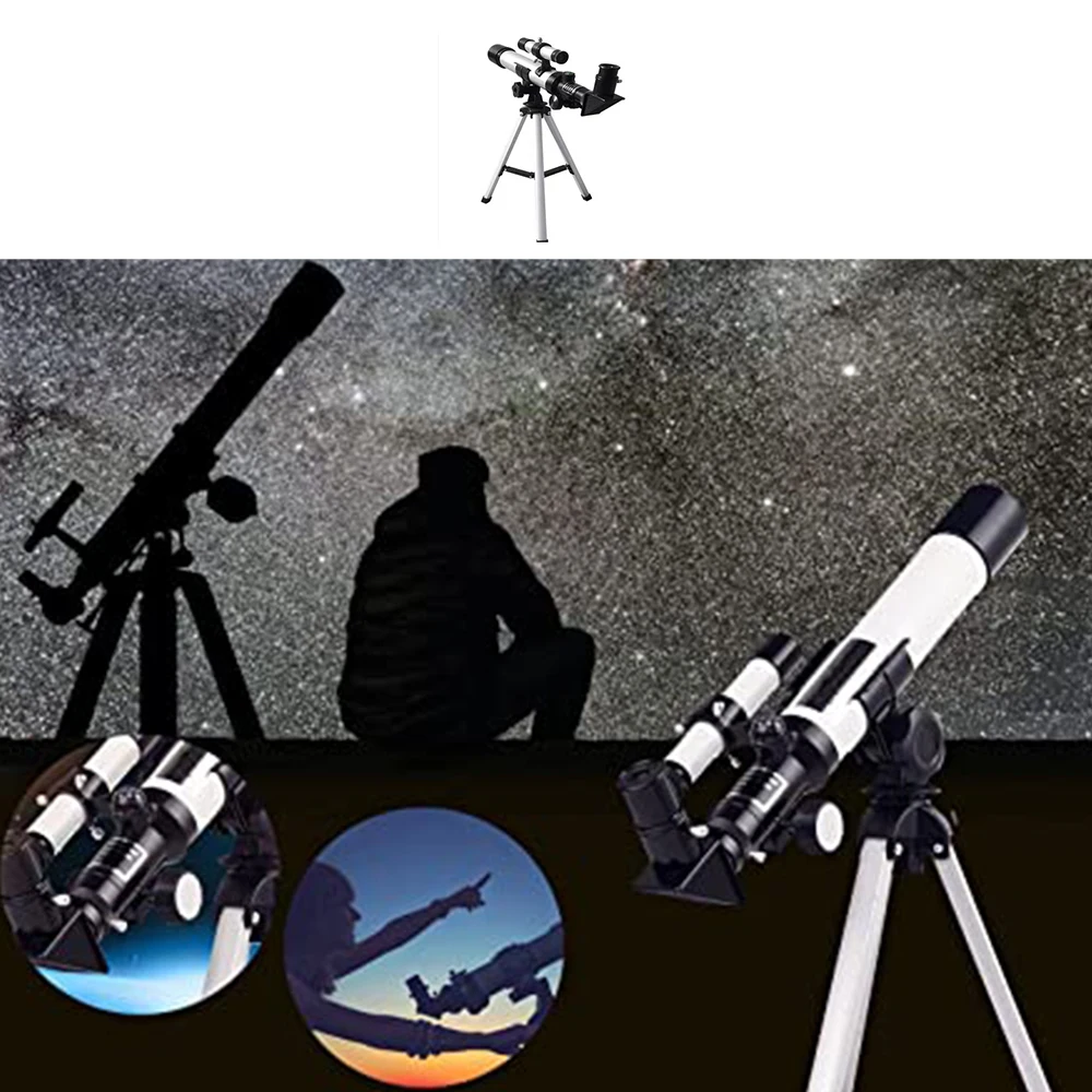 Astronomical Telescope with Two Eyepieces All-optic Glass for Star Watchers Beginners