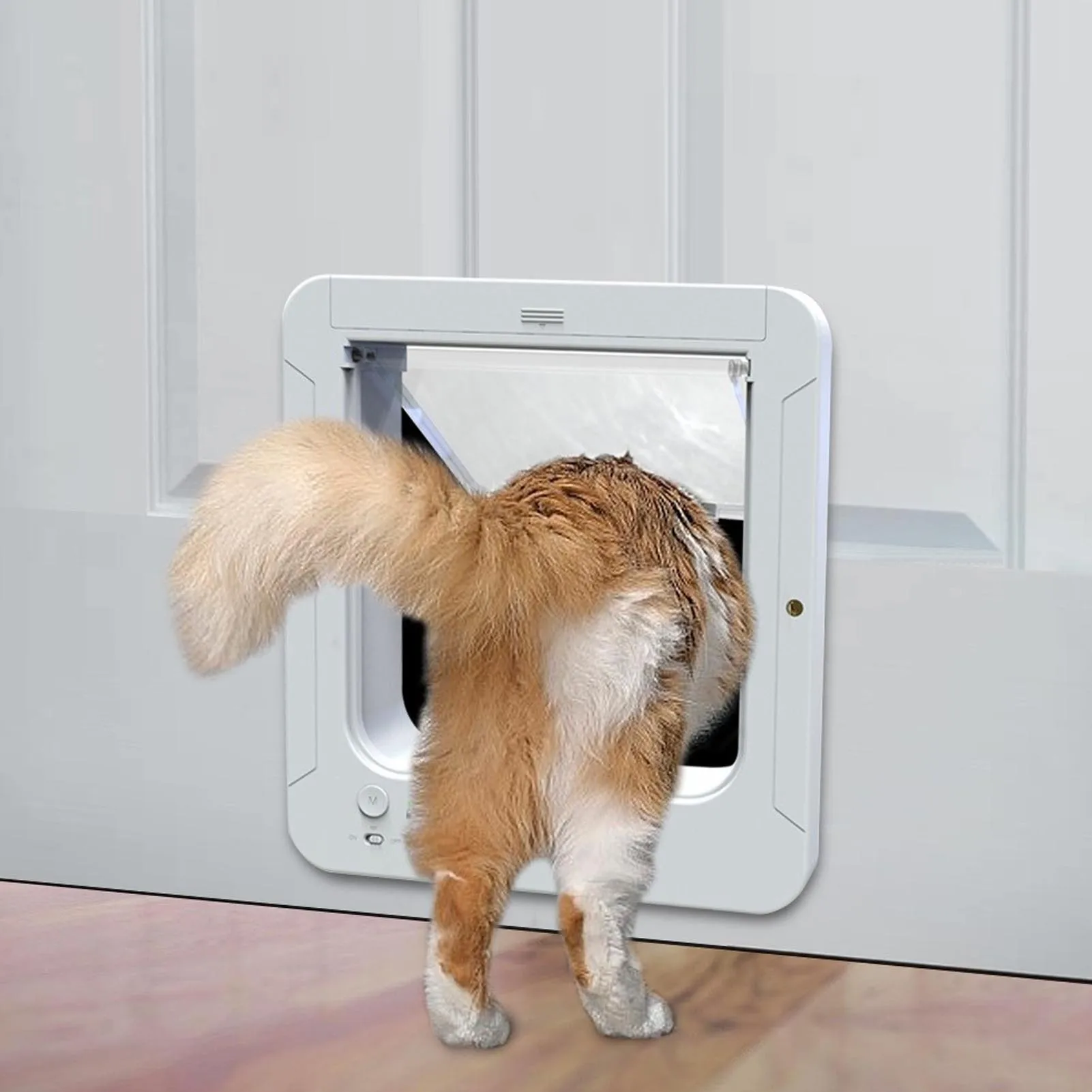 

Automatic Cat Door Smart Cat Door Automatic Sensing with Collar Activated Easy Installation Pet Door for Home Collar Cat Door