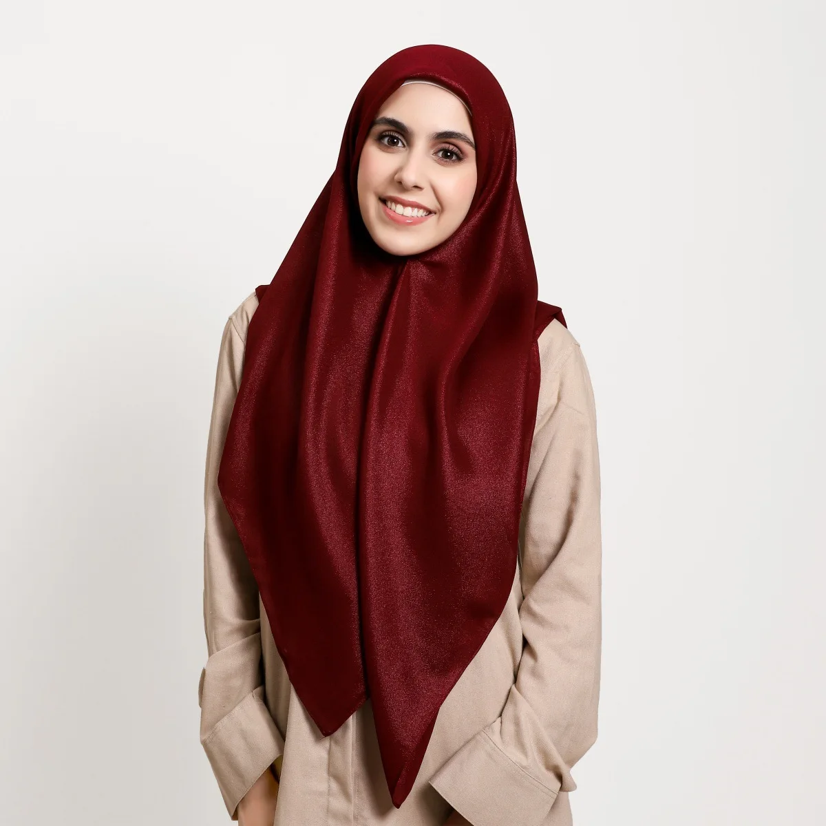 110*110 cm Chiffon Sciarpa Quadrata Donne Musulmane Hijab Foulard Wrap Turbante Scialli Fascia Bandana Fazzoletto Foulard Turbante Mujer