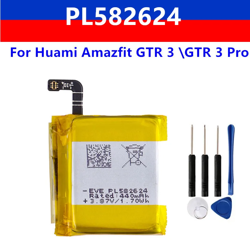 Batería original de repuesto PL582624 para Amazfit GTR 3 GTR 3 Pro 3 Pro + herramientas gratis