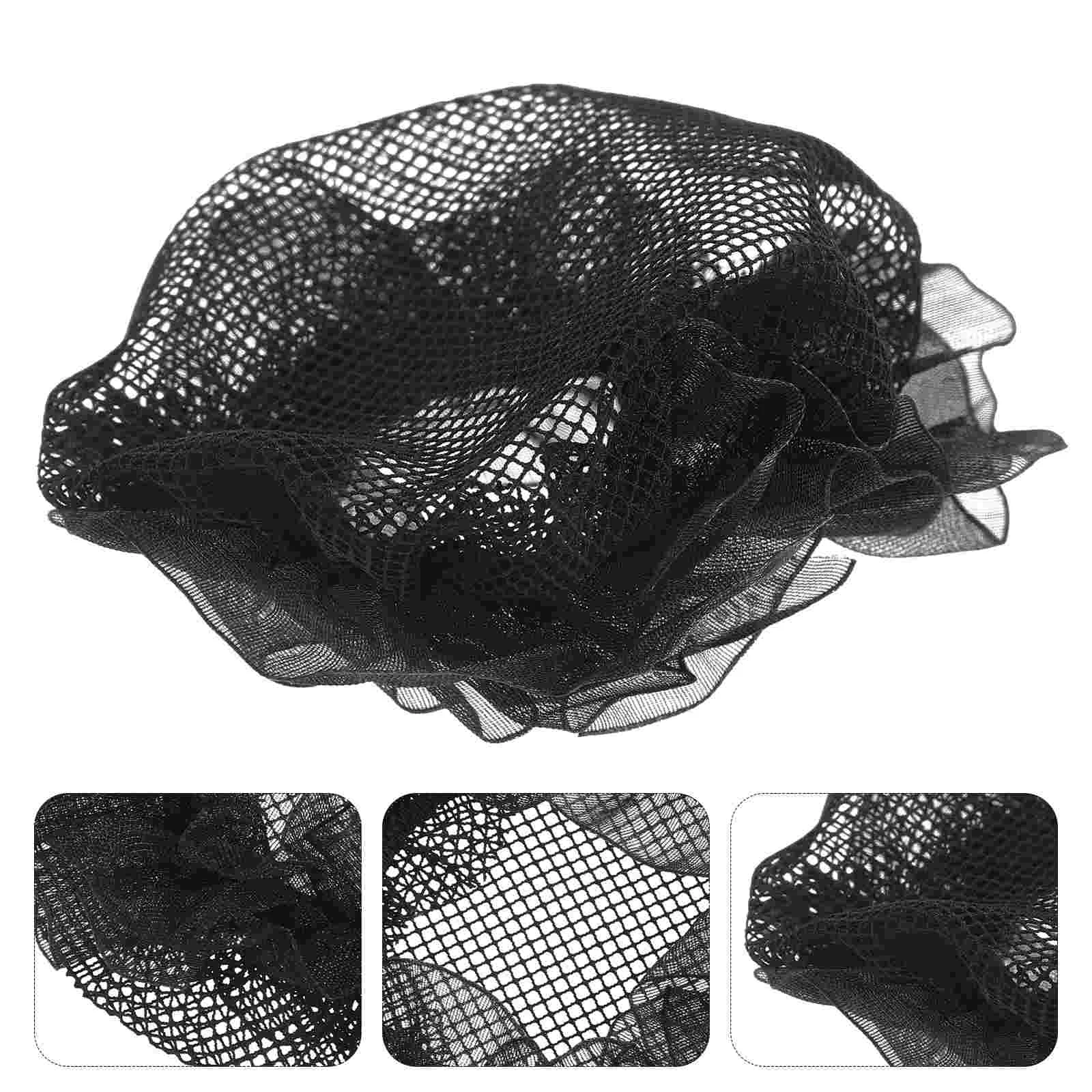 

6 pcs Decorative Stretch Hair Nets Elastic Mesh Hair Nets Ballet Bun Hairnet for Dancer bun nets ballet