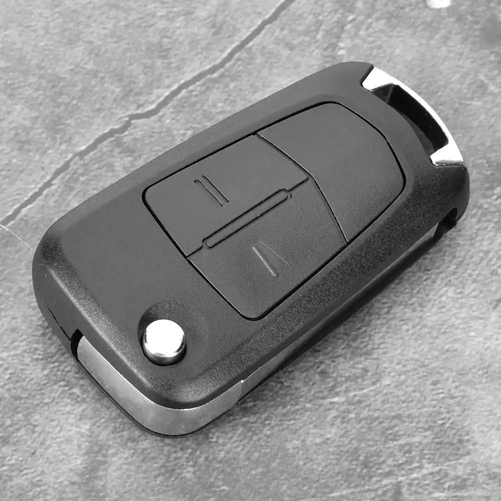 Folding Key Shell Auto Key Fob Replacement 2 Buttons Foldable Key for Case men Car