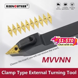MVVNN1616 MVVNN2020 MVVNN2525 MVVNN3232 External Turning Tool Holder VNMG16 Carbide Inserts MVVNN Lathe Cutting Machine Tools