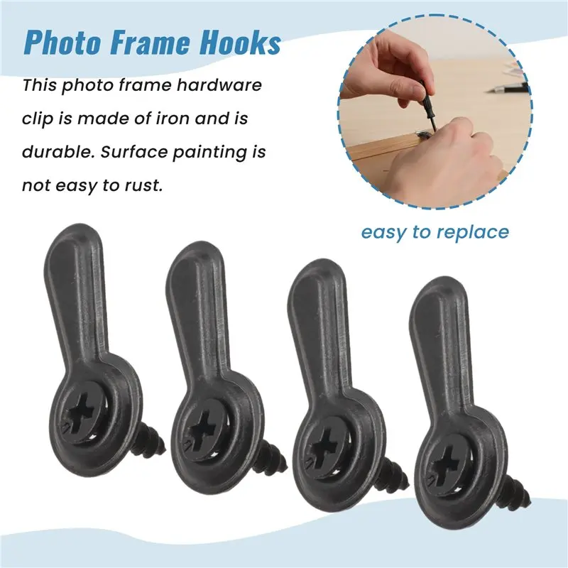 Exquisite-Picture Frame Turn Button Fasteners Set Picture Frame Backing Clips Photo Frame Hardware Clips