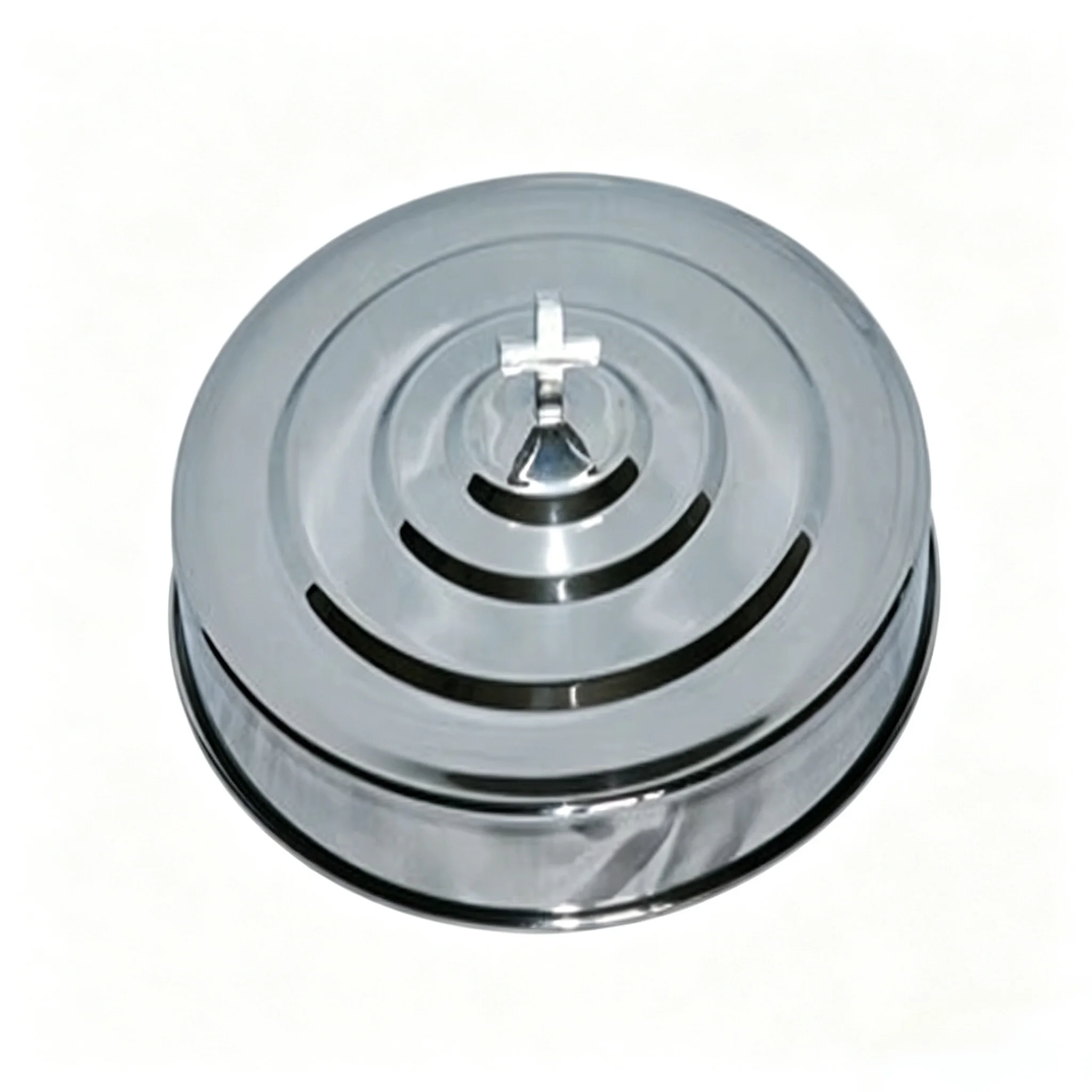 Stainless Steel Church Holy Worship Tray Cover, Ten Cross Lid Hold, 40 Cups Christian Sacures New