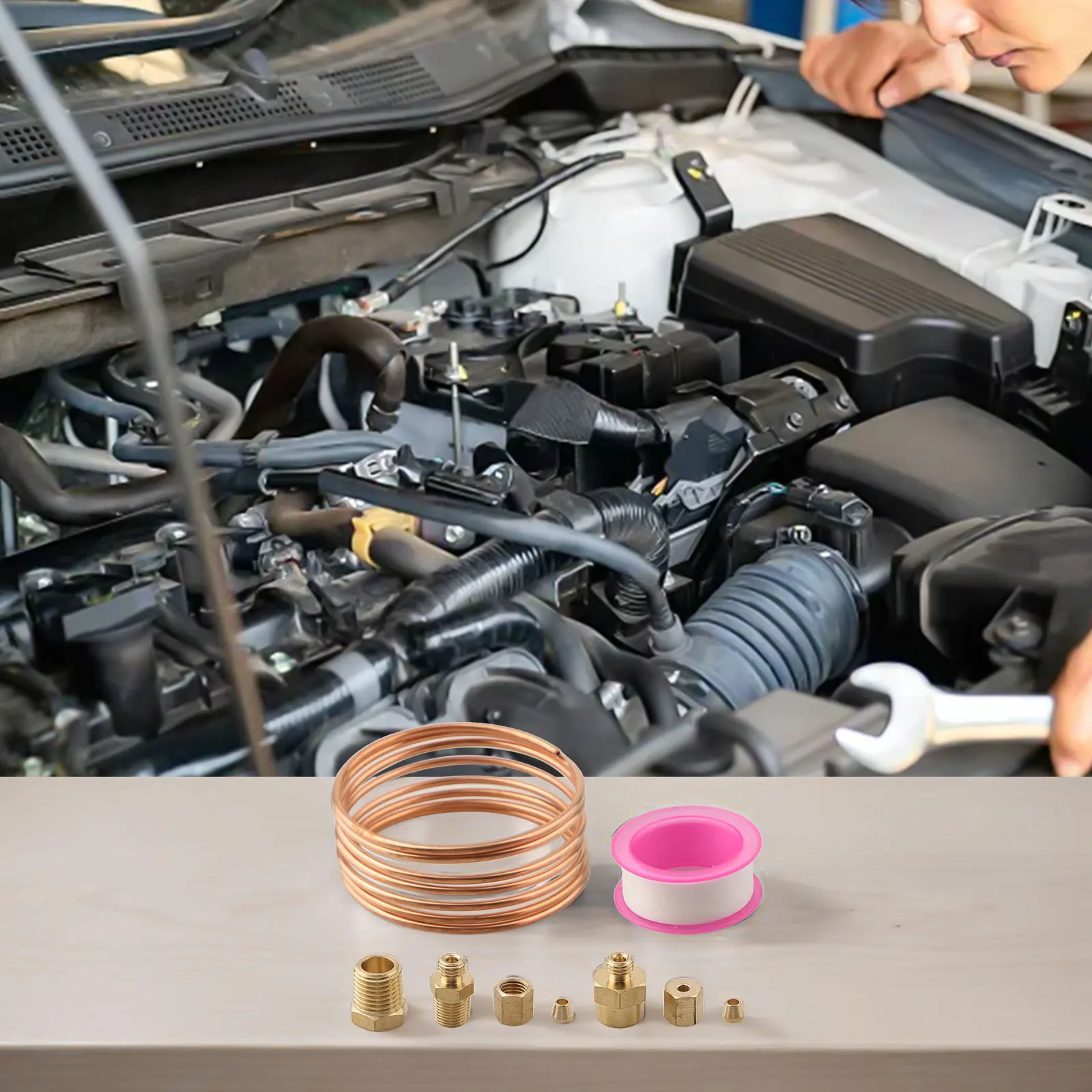 Brass Thread Kit Copper Tube Kit 1/4\
