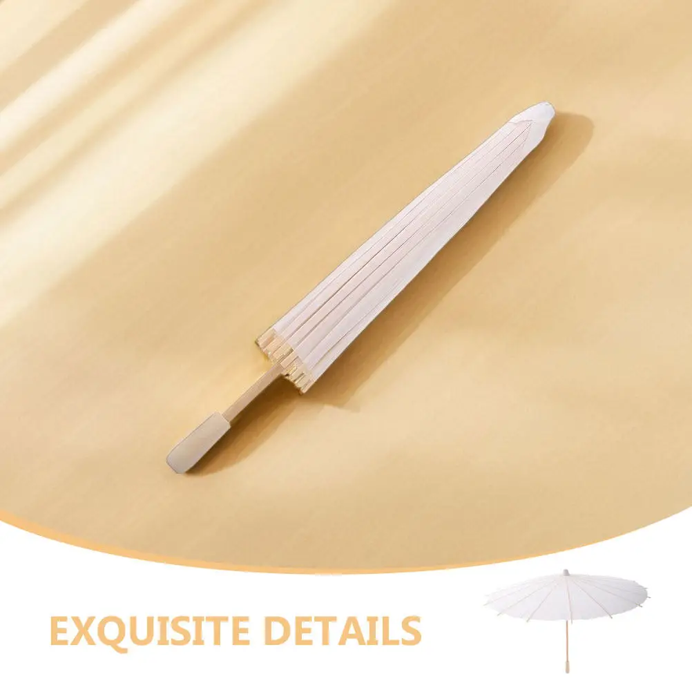 Traditional Chinese Japanese Oil Paper Umbrella Blank Canvas for DIY Painting Wedding Party Home Decoration Vintage Aesthetic