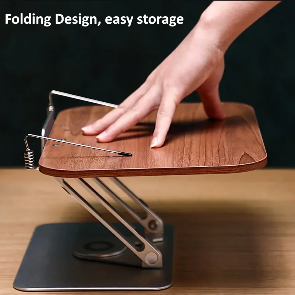 Imagem -04 - Suporte de Madeira Ajustável Tablet Leitura Book Stand Desktop Laptop Suporte Notebook Suporte Ajustável para Ipad Pro 11 Macbook Xiaomi