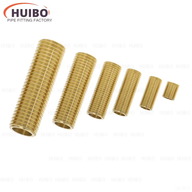 

1/8" 1/4" 3/8" 1/2" 3/4" 1" BSP Male Thread Brass Full Thread Long Nipple Pipe Fitting Connector Adapter