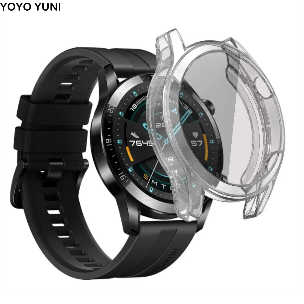Ultra thin Screen Protective For Huawei watch gt 2 Case Full Protective Case Cover Smart Watch Protector Watch Frame Cover