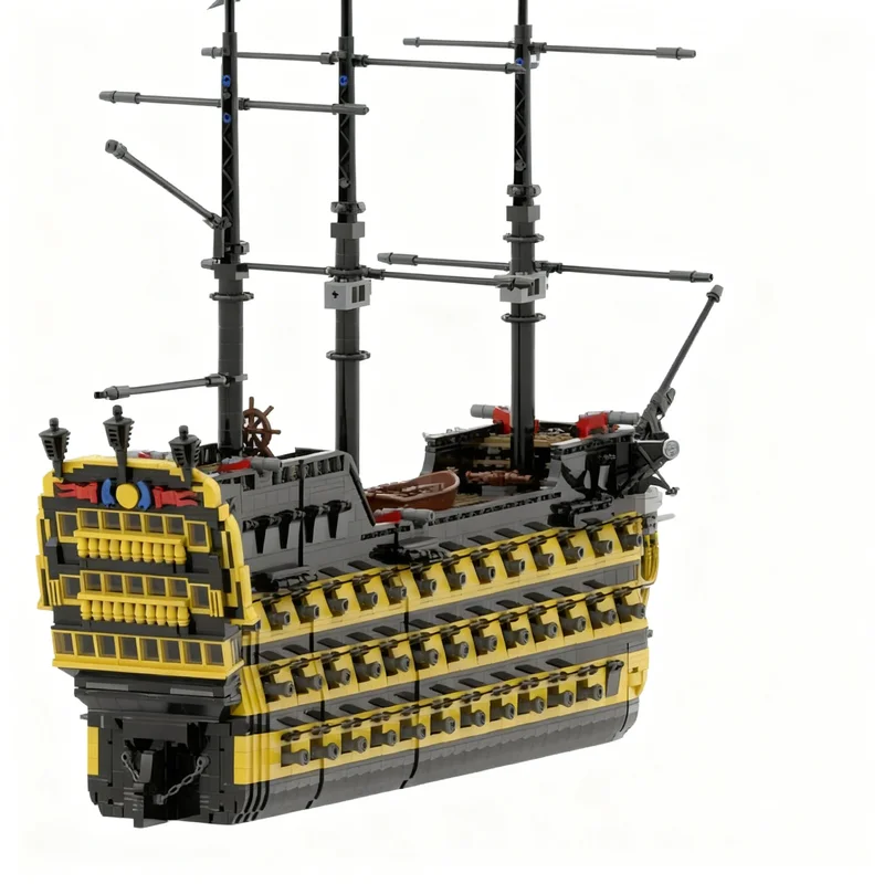 6107pcs MOC Animated Character Display Caribbean Pirates Model Building Blocks Construction Toys Christmas Gifts Assemble Idea