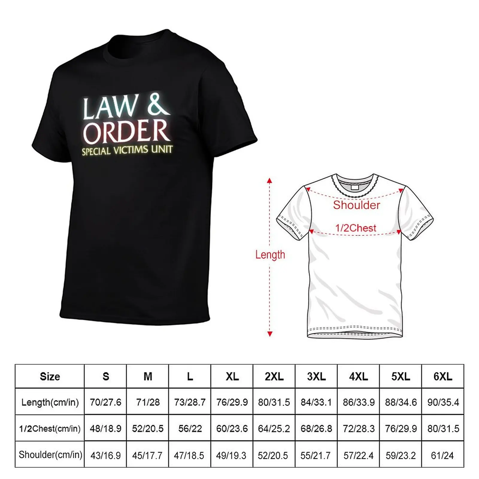 Law and Order T-Shirt Plus Size Lightweight Tee Shirt