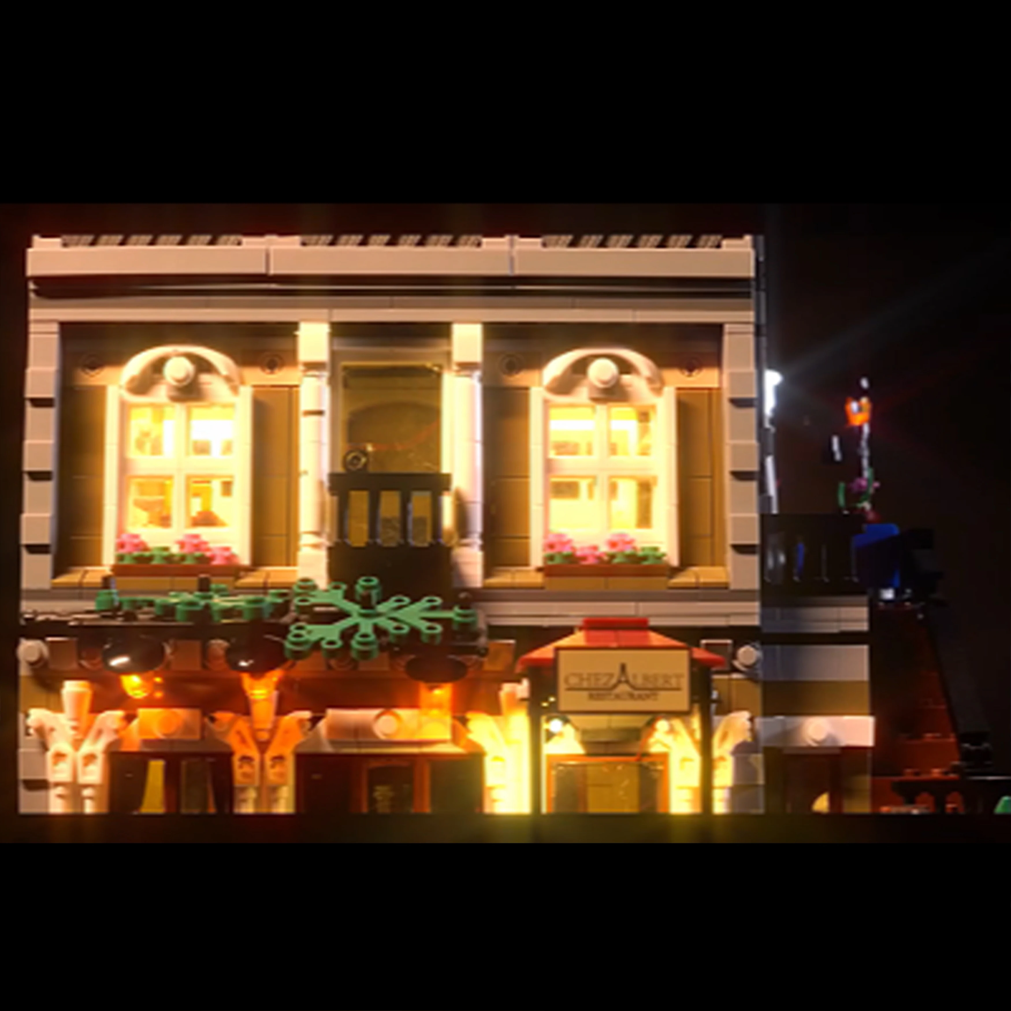 DIY-bouwsteen LED-lichtset voor 10243 modulair restaurantmodel in Europese stijl, verlichtingsaccessoires voor creatieve weergave