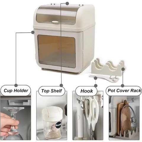 6 best sales कवर के साथ प्लेट रैक - №4