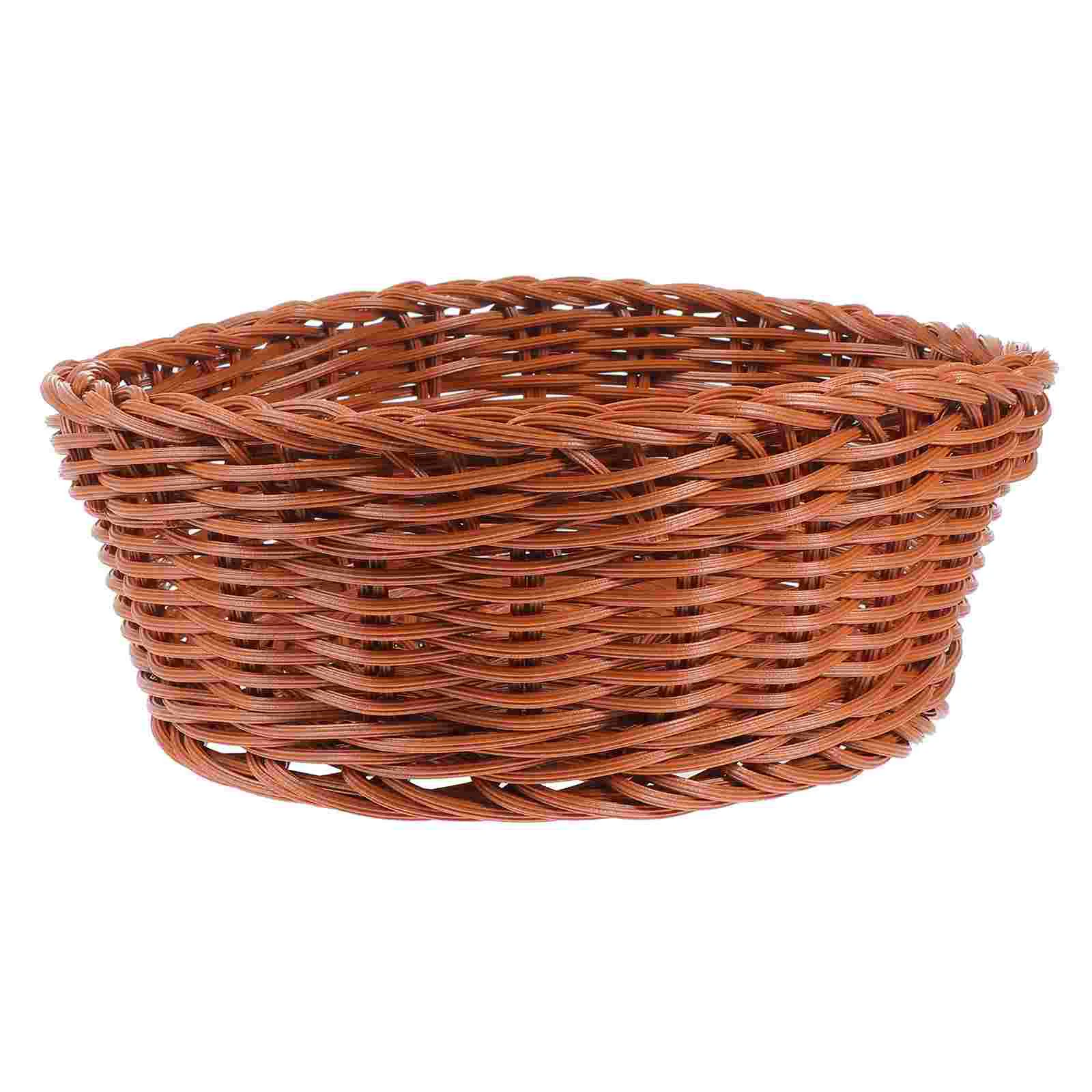 Storage Basket Rattan Sundries Holder Food Outdoor Kitchen Pp Chic Fruit Snack Woven