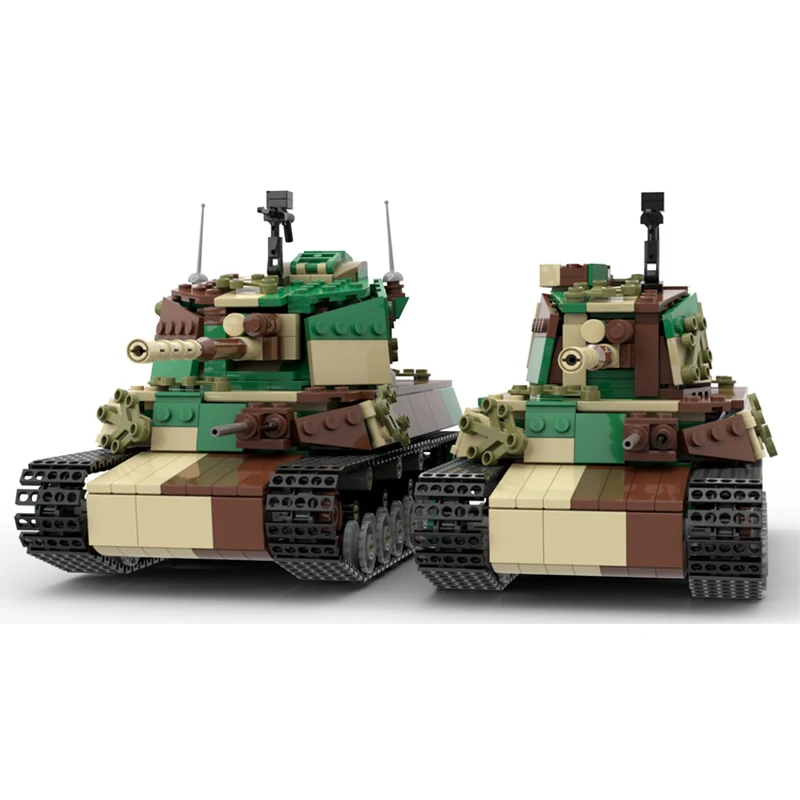 WW II Army Military Weapons MOC Building Block Type 5 Chi-Ri Japanese Medium Tank Track Vehicle Assembly Model Bricks Toys Gift