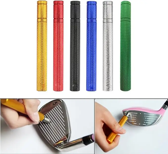

Golf Club Grooving Sharpening Tool 4 colors Golf Groove Sharpener Wedge Club U V Type Square Regroover Blade Cleaning Tool Acces