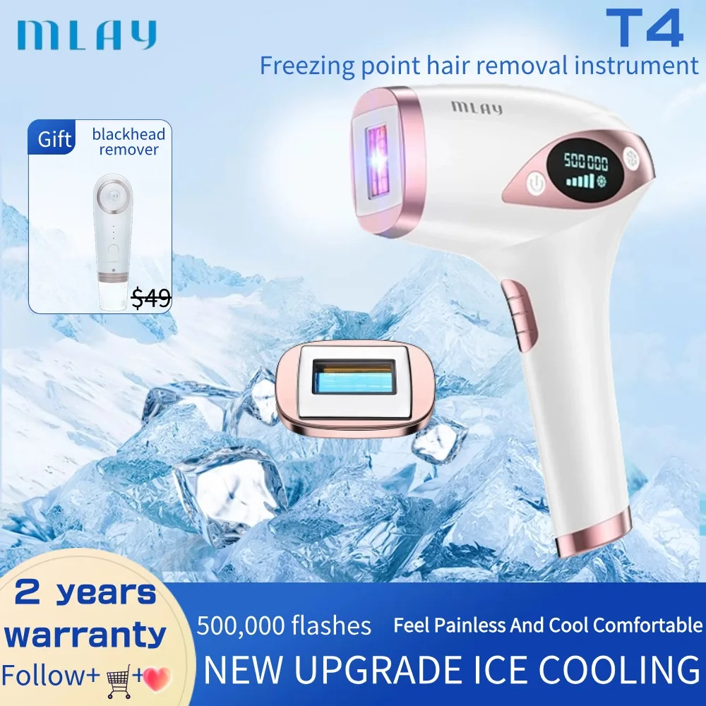 

MLAY T4 Ipl Laser Hair Remover Ice Ice Hair Removal 500,000 Flashes Hair Removal Machine Full Body Laser Painless Women And Men