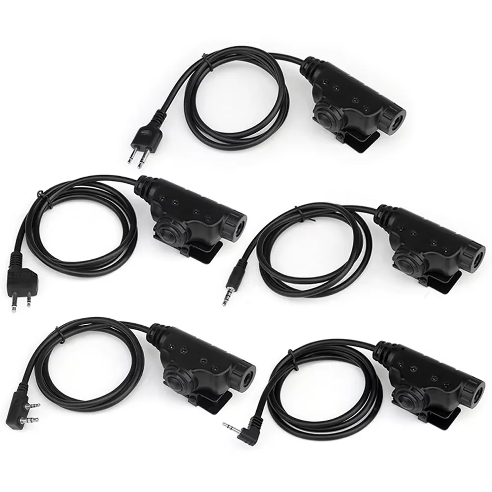 Tactical U94 V2 Model PTT Cable Plug Militar Hunting Headset Adapter PTT for Walkie Talkie Motorola Kenwood BAOFENG TYT Radio