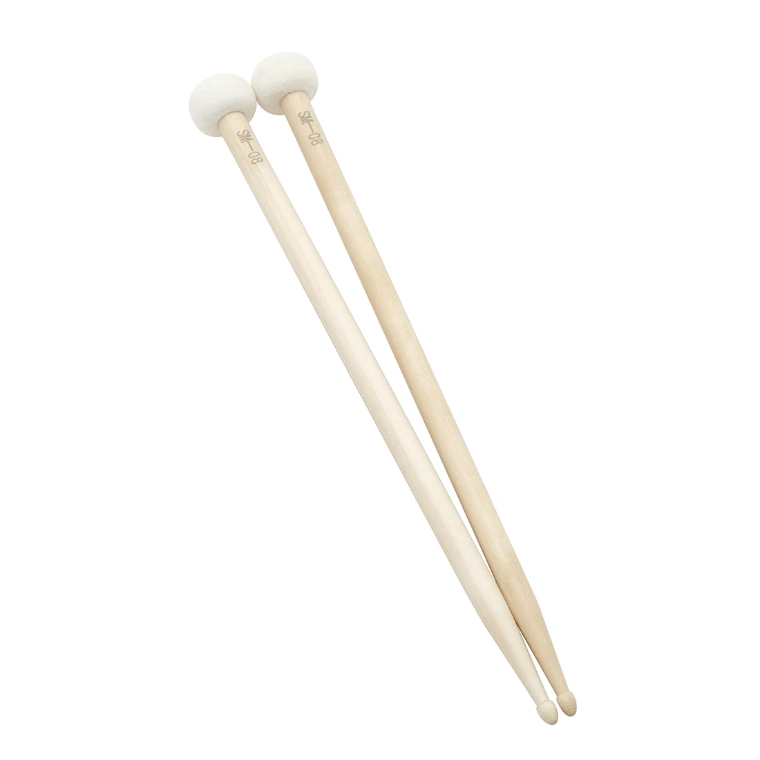 Baquetas de tambor profesionales, baquetas de timbales de madera de arce, mazo de tambor multifunción de doble cabezal, martillo, 1 par de accesorios de percusión