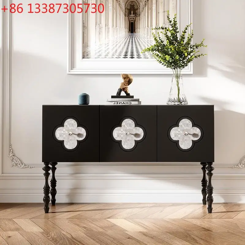 

Four-leaf shell, side cabinet, French cream style entrance cabinet