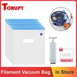 Torlipy 3D Printer Filament Storage Bag Standard 1KG/Rolls PLA ABS TPU Vacuum Sealed Dryer Bags Keeping Filament Dry Tools