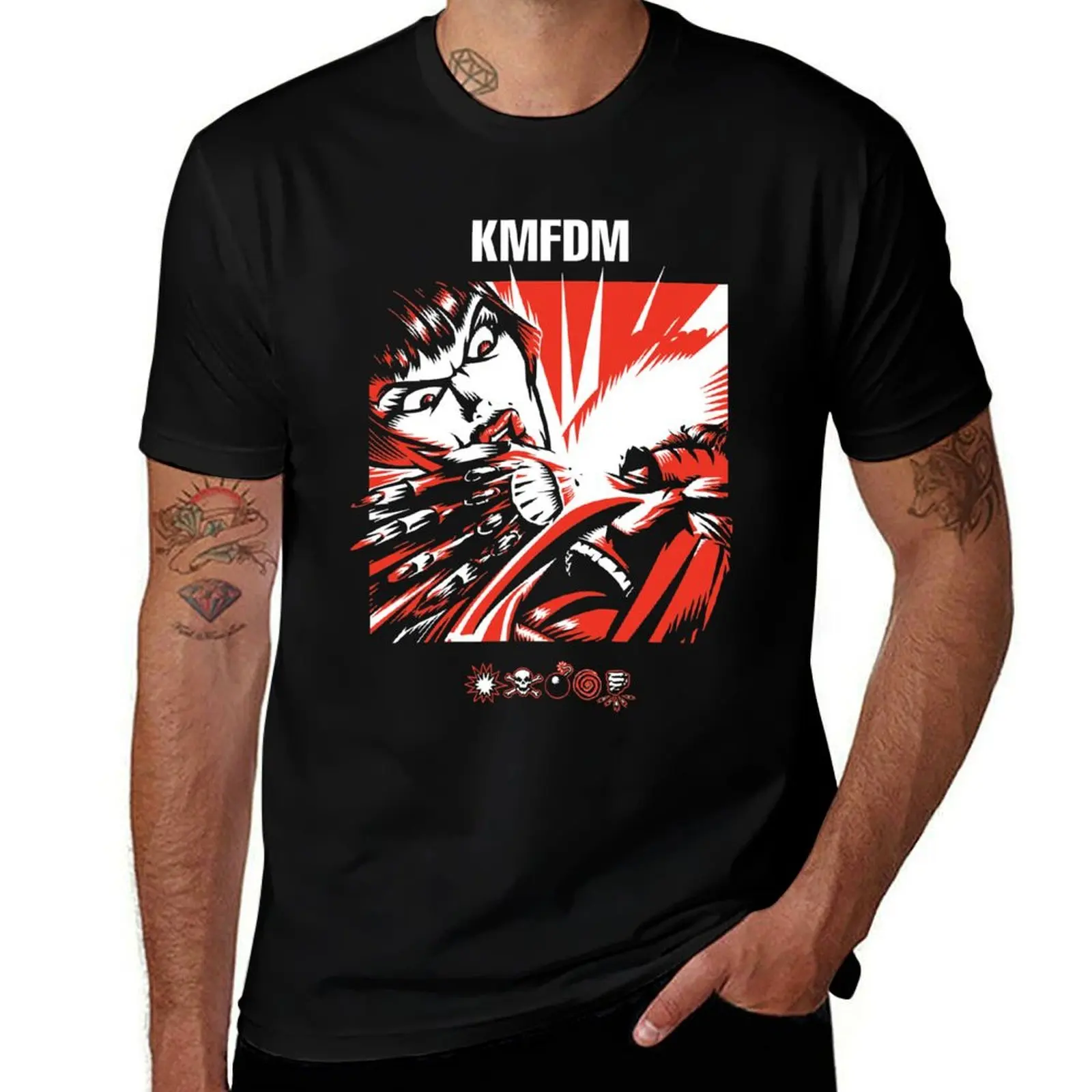 KMFDM Essential T-Shirt Casual Fashion Print Tee Top T-Shirt