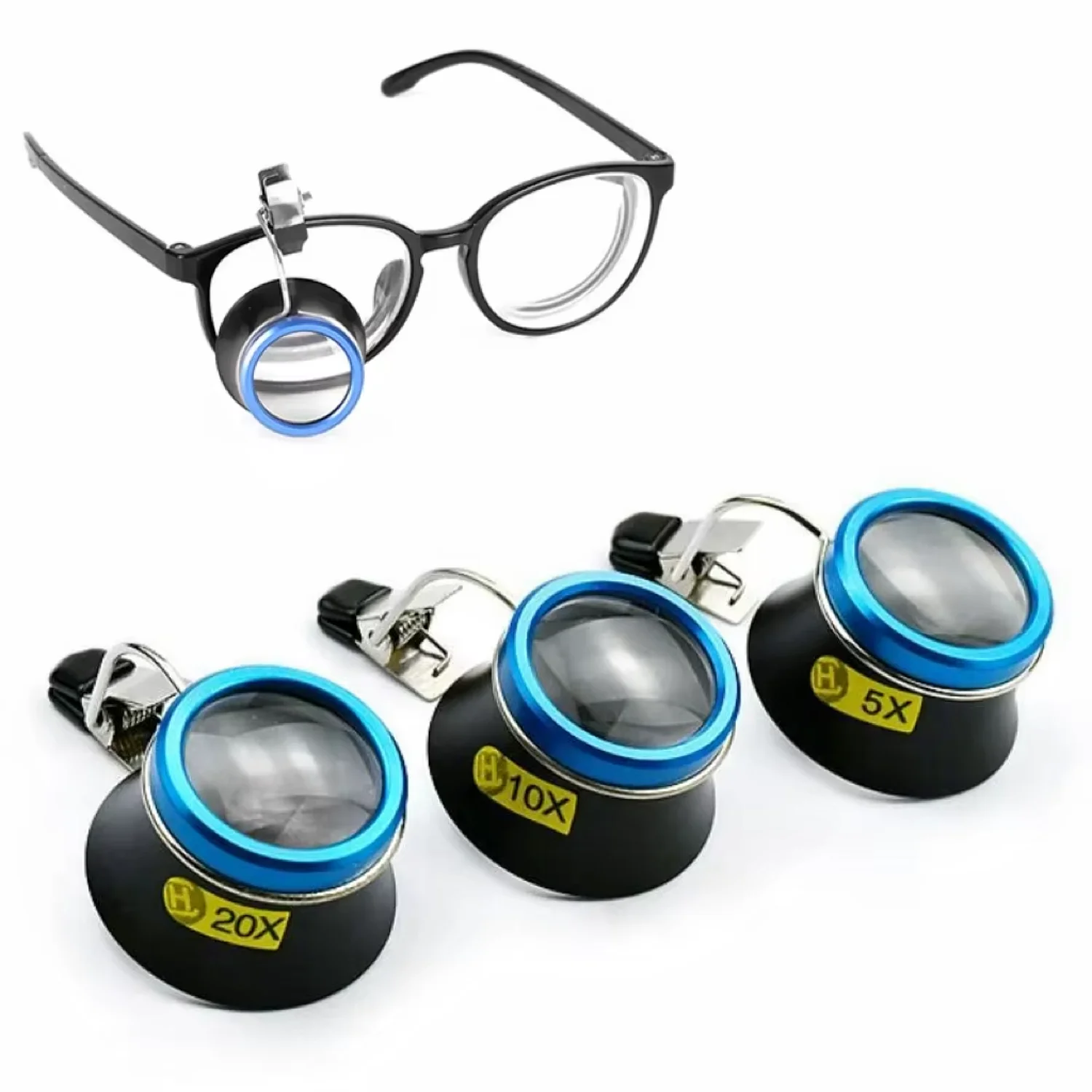 Eye Piece Magnifier - Loupe de lunettes 5X 10X 20X,