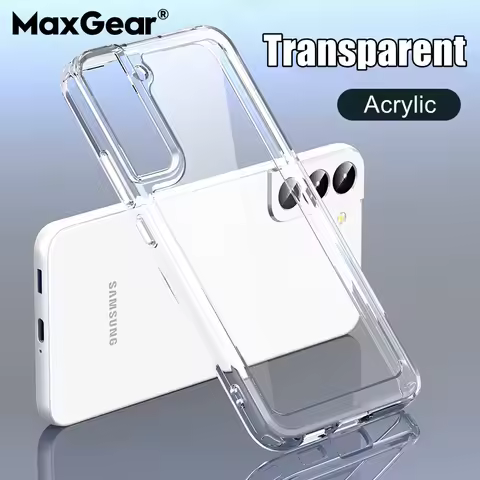 HD Acrylic Crystal Shockproof Phone Case For Samsung S24 S23 S22 Ultra S21 Plus FE A73 A53 A33 A72 A52 A32 A22 Clear Hard Cover