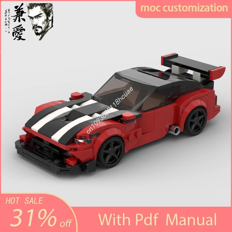 

Hot MOC Speed Champions 2013 Dodged Viper SRT GTS Car Supercar Building Blocks Technique Creative Racing Garage Brick Toys Gift