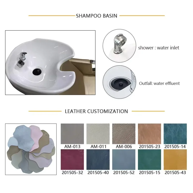 Hair Salon Vintage Furniture Successor Factory Price Bathroom Basin for Spa Hair Washing Station