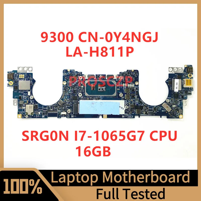 

CN-0Y4GNJ 0Y4GNJ Y4GNJ для Dell XPS 9300 материнская плата для ноутбука LA-H811P с SRG0N I7-1065G 7 CPU 16GB 100% Протестировано работает хорошо