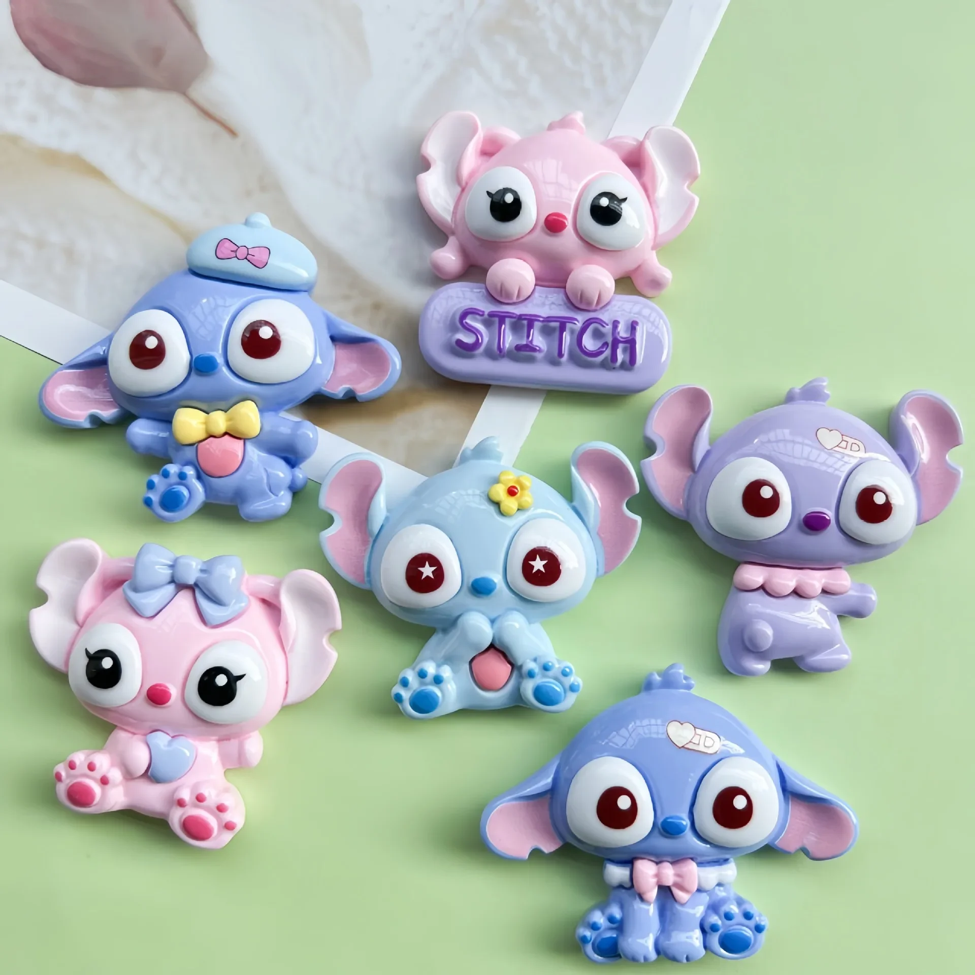 

2Pcs Cute shidizai Cartoon Resin Flatback Handmade Resin Accessories Crafts Materials Scrapbooking Embellishments