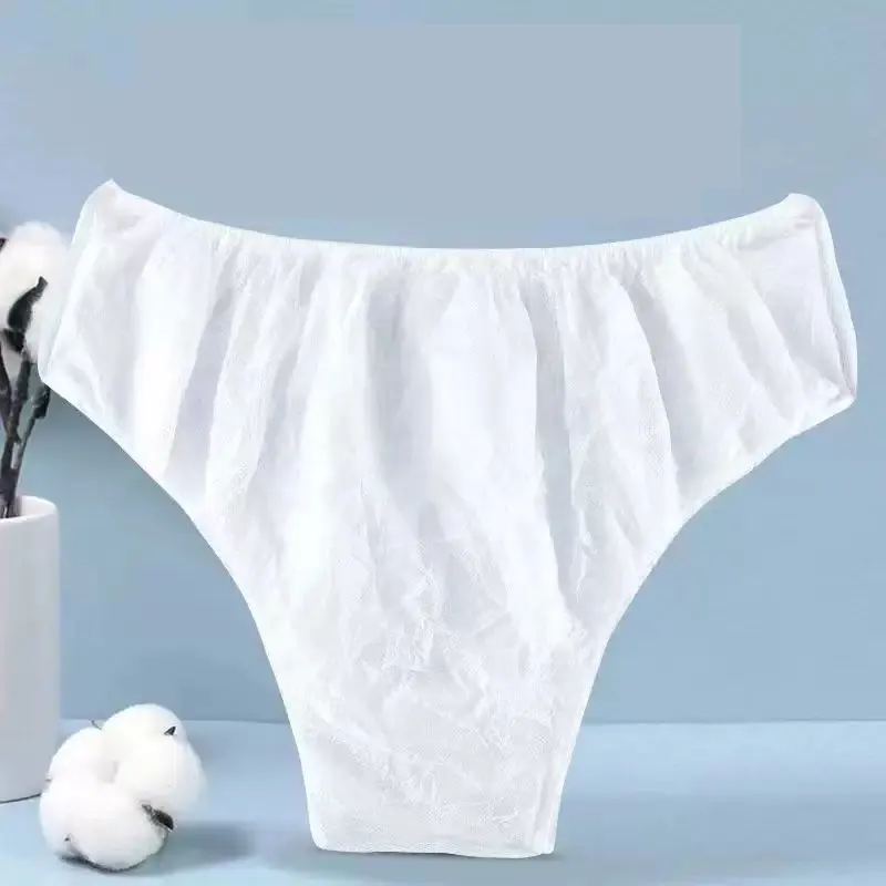 30 قطعة السفر المحمولة المتاح غير المنسوجة ملخصات للجنسين فندق سبا غسل خالية سراويل الحيض الملابس الداخلية الطوارئ السروال