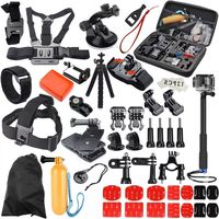 Sports Camera Set Adapter Chest strap Accessories for Gopro kit selfie stick for Eken for xiaomi for osmo yi EVA case
