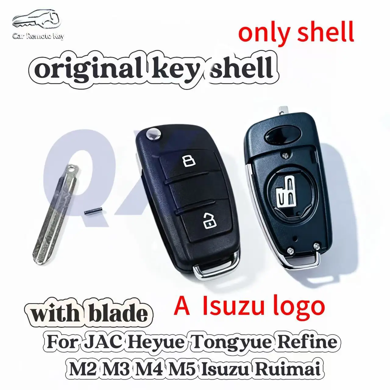 Original Folding Remote Key Shell，for JAC Heyue Tongyue Refine M2 M3 M4 M5 Isuzu Ruimai 4