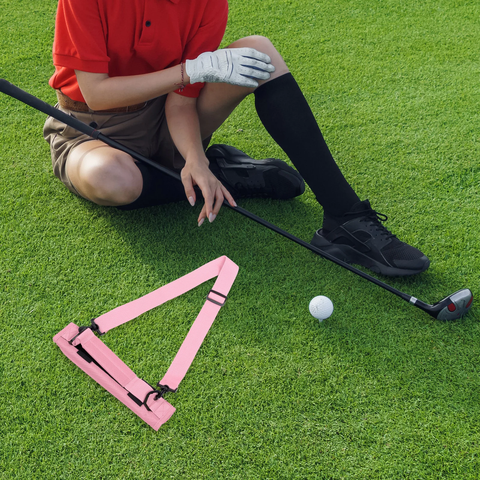 إكسسوارات أدوات الجولف، حامل النادي، حقيبة صغيرة قابلة للطي للتخزين للكرات النحيفة