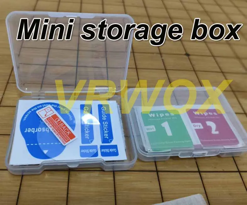 Caja de almacenamiento de PP de 5 piezas, Mini caja de plástico transparente, contenedor cuadrado, caja de embalaje rectangular, Protector de vidrio, artículos pequeños