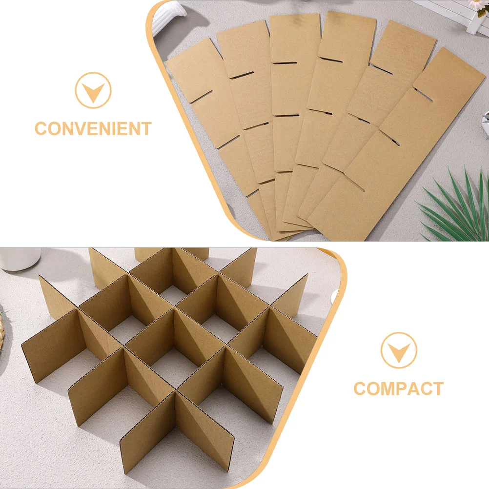 5 Pack Mobile Box Carton Partitions Cardboard Boxes Paper Glass Dividers for Moving