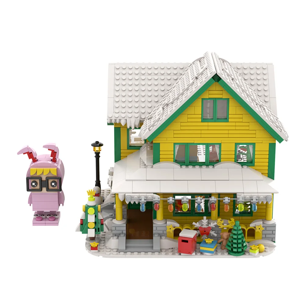 

MOC Christmas Story House Model City Street View Party Snowhouse Building Blocks Puzzle Toys Children Christmas Exquisite Gifts