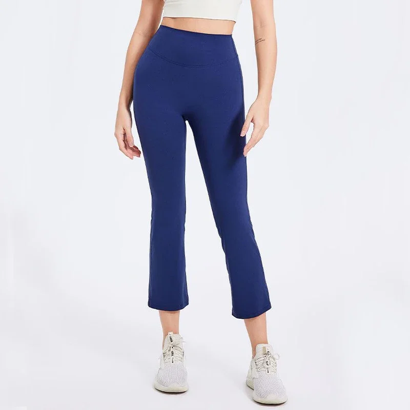 Женские капри для йоги, мягкие брюки для фитнеса с высокой талией, однотонные спортивные повседневные брюки, дышащая одежда для тренировок