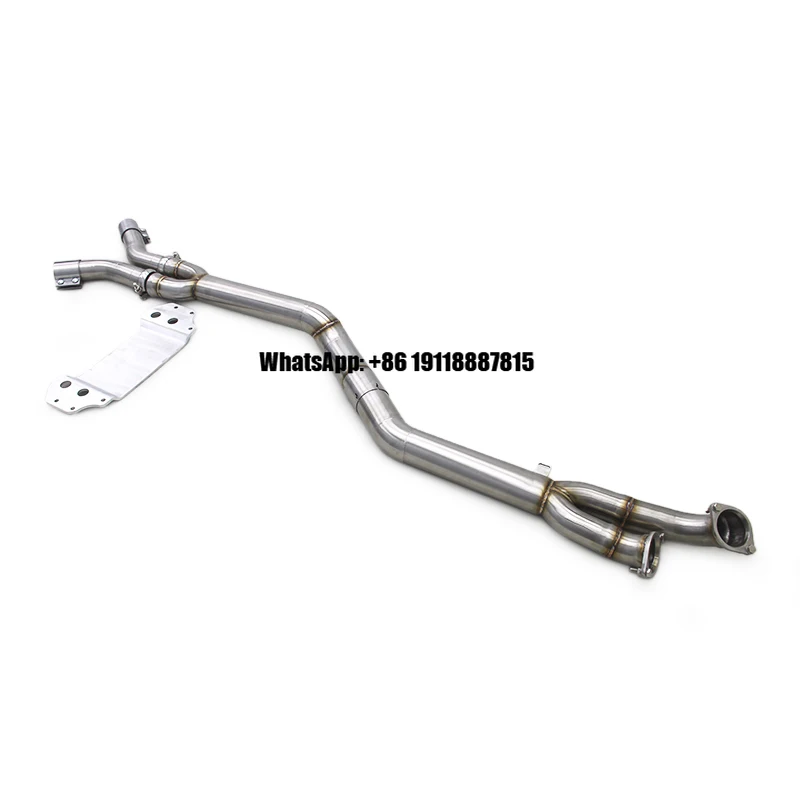 YK in Stock 304 Stainless Steel Equal Length Mid Pipe  for BMW M2 G87 3.0T 2023  Racing Exhaust Single Pipes Car Exhaust System