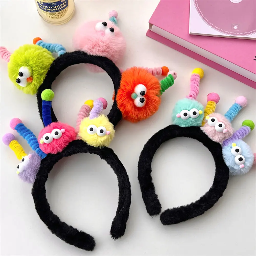 Funny Little Monster Hairbands Girls Wash Face Lovely Torsion Rod Costume Party Hoop Headbands Cosplay Ornament Hair Accessories