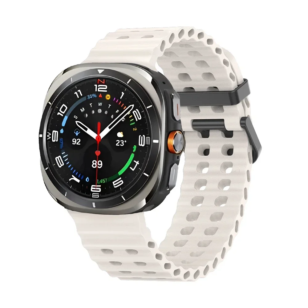 Marine Band For Samsung Galaxy Watch Ultra 47mm Sports Silicone Strap Bracelet For GalaxyWatch Ultra Watchband Accessories 4