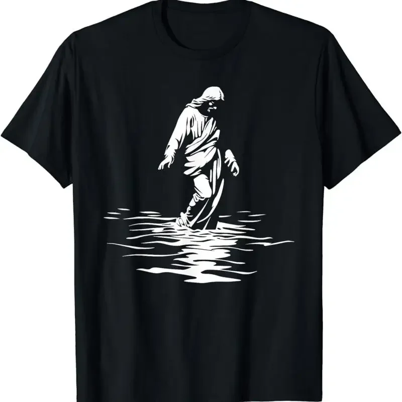 New Limited Walks On Water Jesus T Shirt Made In Usa