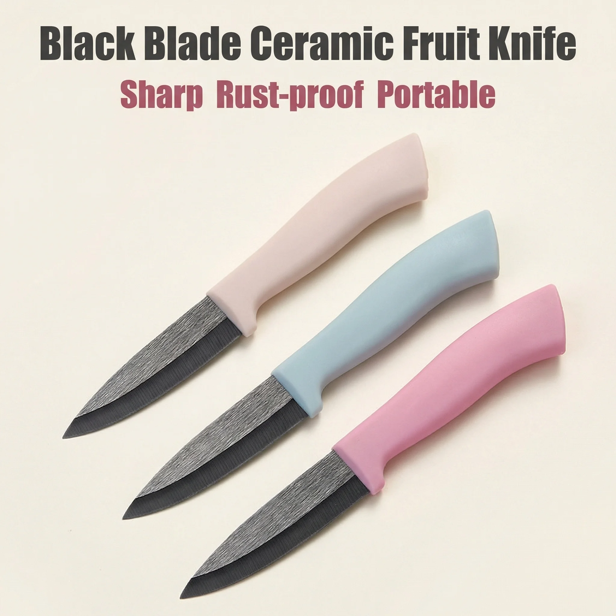 Facas de Cerâmica de 4 Polegadas para Frutas, Facas de Chef de Cerâmica, Faca para Papinha de Bebê, Faca de Frutas Resistente à Oxidação e à Ferrugem com Capa
